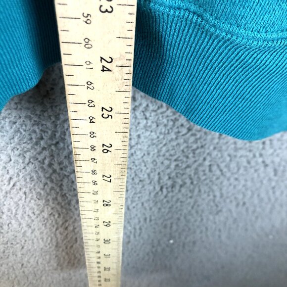 Vintage 70s 80s Discuss Sweatshirt XL Teal Green Blank Crewneck Pullover USA - Picture 5 of 6